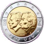 2 евро Бельгия 2005 год Бельгийско-Люксембургский экономический союз