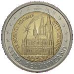2 евро Ватикан 2005 год 20-й Международный день молодёжи в Кёльне (август 2005 г.)