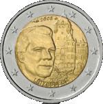 2 евро Люксембург 2008 год Замок Берг