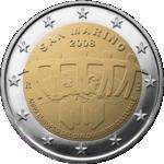 2 евро Сан-Марино 2008 год Европейский год межкультурного диалога