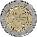 2 евро Германия 2009 год 10 ЛЕТ ВВЕДЕНИЯ ЕВРО