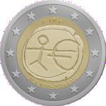 2 евро Ирландия 2009 год 10 ЛЕТ ВВЕДЕНИЯ ЕВРО