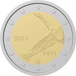 2 евро Финляндия 2011 год 200 лет Банку Финляндии