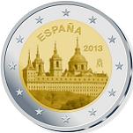 2 евро Испания 2013 год Архитектурный ансамбль Эскориал