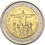 2 евро Ватикан 2013 год XXVIII Всемирный день молодёжи в Рио-де-Жанейро