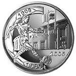10 евро Бельгия 2005 год ЧМ по футболу 2006 и 75 лет стадиону Хайзель