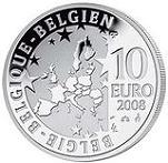 10 евро Бельгия 2008 год Морис Метерлинк