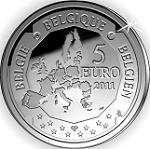 5 евро Бельгия 2011 год Элен Дютре - первая бельгийская женщина-пилот