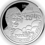 5 евро Бельгия 2011 год Элен Дютре - первая бельгийская женщина-пилот