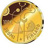 100 евро Финляндия 2007 год 90 лет независимости Финляндии