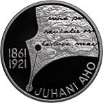10 евро Финляндия 2011 год 150 лет со дня рождения Юхани Ахо и финская литература