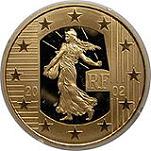 20 евро Франция 2002 год Прощай, Франк
