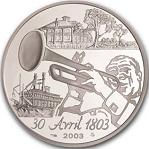 1,5 евро Франция 2003 год 200 лет со дня продажи Луизианы