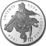 1,5 евро Франция 2004 год 100 лет Франко-английскому соглашению