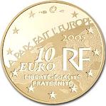 10 евро Франция 2005 год 60 лет мира и свободы в Европе