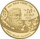 10 евро Франция 2005 год С Земли на Луну