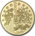 10 евро Франция 2005 год Европа-2005: 50 лет флагу ЕС