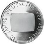 10 евро Германия 2002 год 50 лет немецкому телевидению