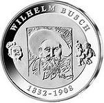 10 евро Германия 2007 год 175 лет со дня рождения Вильгельма Буша