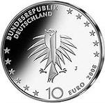 10 евро Германия 2008 год 50 лет паруснику Горх Фок