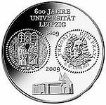 10 евро Германия 2009 год 600 лет университету Лейпцига