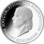 10 евро Германия 2010 год 200 лет со дня рождения Роберта Шумана