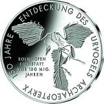 10 евро Германия 2011 год 150 лет открытию праптицы археоптерикс