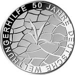 10 евро Германия 2012 год 50 лет Немецкой организации помощи голодающим мира