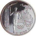 10 евро Греция 2004 год XXVIII Олимпийские игры 2004 года в Афинах - Эстафета Олимпийского огня: Австралия