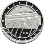10 евро Италия 2009 год Л’Акуила, монета для восстановления