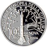 10 евро Италия 2004 год Культурная столица Генуя