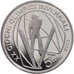 5 евро Италия 2005 год Зимние Олимпийские игры-2006 в Италии: Прыжки с трамплина