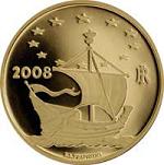 50 евро Италия 2008 год Искусство Европы: Португалия. Башня Белен