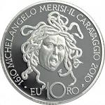 10 евро Италия 2010 год 400 лет со дня смерти Микеланджело да Караваджо