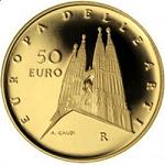 50 евро Италия 2009 год Искусство Европы: Испания. Антонио Гауди