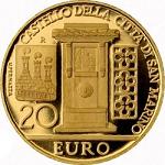20 евро Сан-Марино 2011 год Архитектурные элементы Сан-Марино - Фонтан Фратта