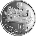 10 евро Словакия 2009 год 150 лет со дня рождения физика и инженера Ауреля Стодолы