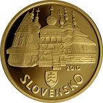100 евро Словакия 2010 год Деревянные церкви словацких Карпат