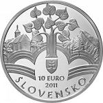 10 евро Словакия 2011 год 150 лет со дня принятия Меморандума словацкого народа