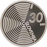 30 евро Словения 2009 год 100 лет первому авиаполету над Словенией