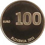 100 евро Словения 2011 год 20 лет независимости Словении