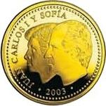200 евро Испания 2003 год 25 лет Конституции