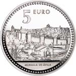 5 евро Испания 2010 год Испанские столицы: Авила