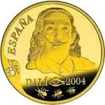 400 евро Испания 2004 год 100 лет со дня рождения Сальвадора Дали - Женщина у окна