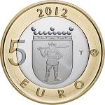 5 евро Финляндия 2012 год Финские провинции в архитектуре: Лапландия