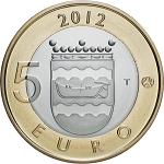 5 евро Финляндия 2012 год Финские провинции в архитектуре: Уусимаа